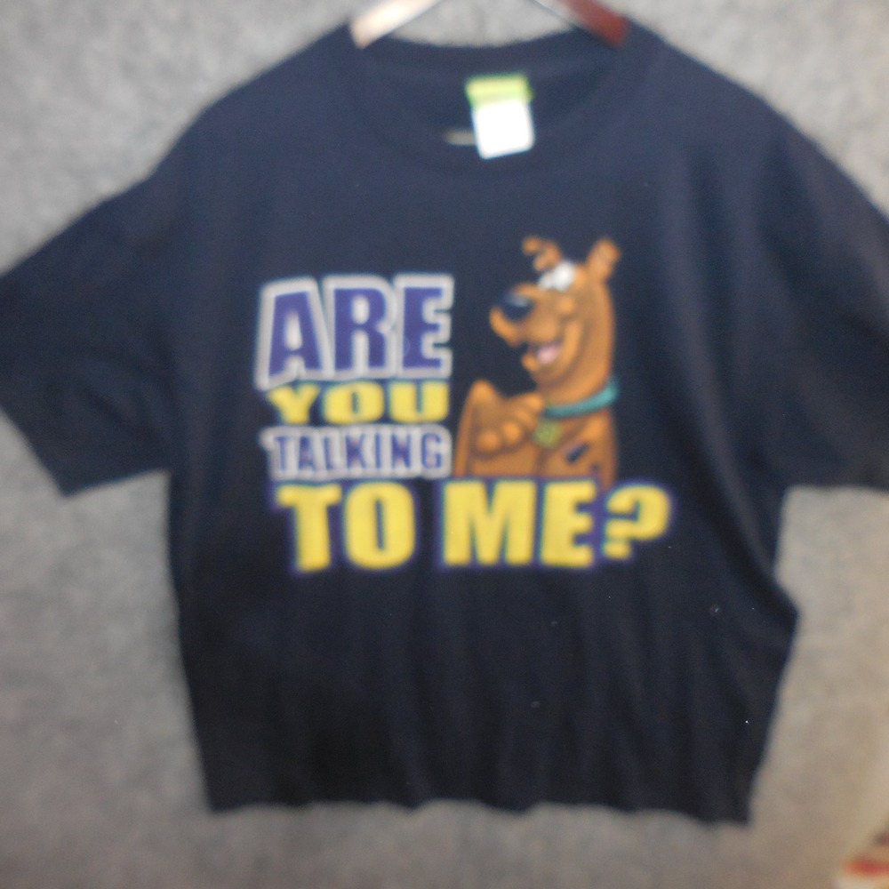 VTG 2001 Scooby-Doo Are You Talking To Me Y2K 2000s Navy Blue XL Cartoon Network